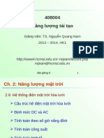 Bài Giảng Năng Lượng Tái Tạo - Chương 2 (Bài 6) - TS. Nguyễn Quang Nam - 1011470