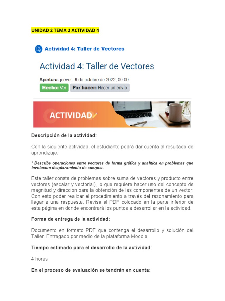 Unidad 1 Tema 2 Actividad 4 | PDF
