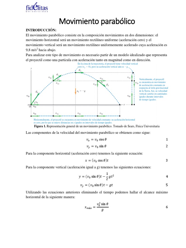 Análisis del Movimiento Parabólico | PDF