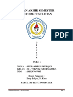 UAS Metode Penelitian - Muhammad Syurqan 1810307055085