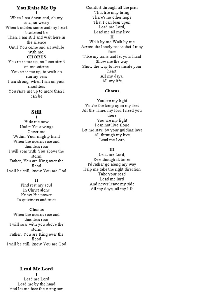 You Raise Me Up | PDF