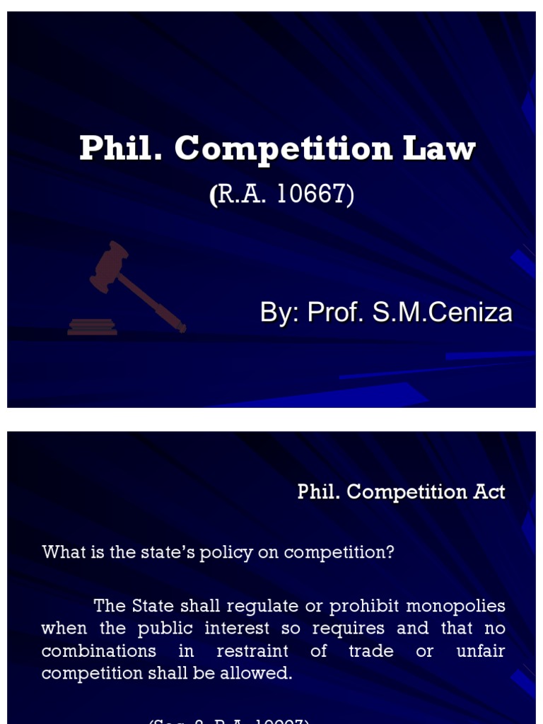 1phil. Competition Law 2020 Pre-Bar Lecture | PDF | Competition Law ...