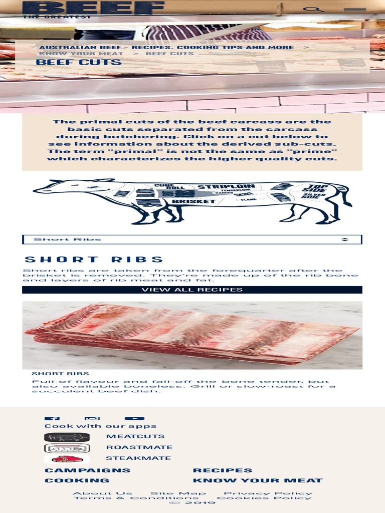 Beef Cuts - Charts &amp; Diagrams Australian Beef - Recipes, Cooking Tips ...