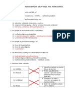 Reactivos para Examen de Ubicación Tercer Grado