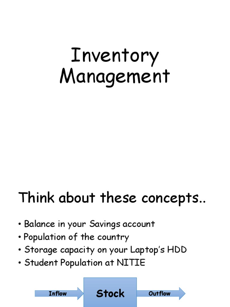 Inventory Management Session 1 - Student | PDF | Inventory | Economies