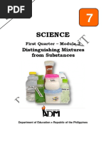 Science7 - q1 - Mod3 - Distinguishing Mixtures From Substances