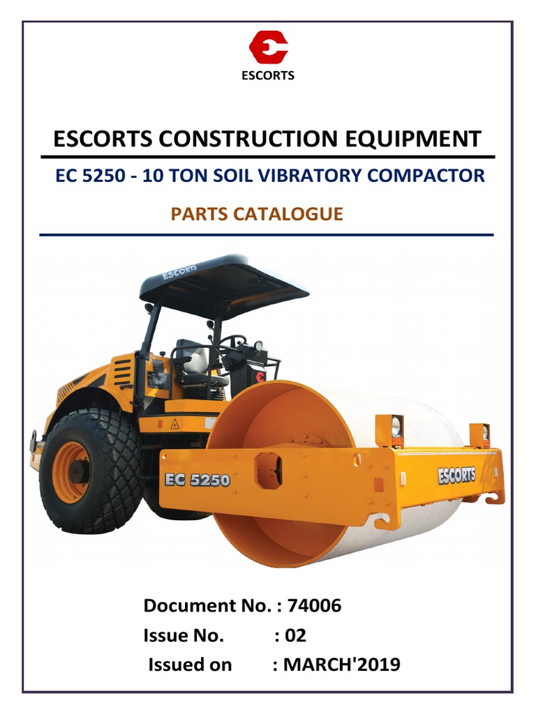 Parts Catalogue Escorts Compactor EC5250 Water Cooled Rev0229.03.19 PDF Screw Washer
