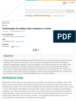 Technologies For Ballast Water Treatment: A Review - Tsolaki - 2009 - Journal of Chemical Technology