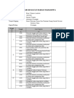 Formulir Kegiatan Harian Mahasiswa