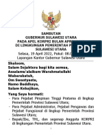 Sambutan Gubernur Pada Apel Korpri Bulan April 2022 Pemprov Sulut