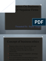 Business Ethics of Nepalese Firms