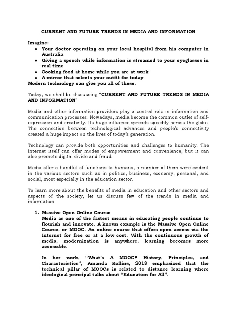 Media and Information Trends 2023 | PDF | Stereoscopy | Holography