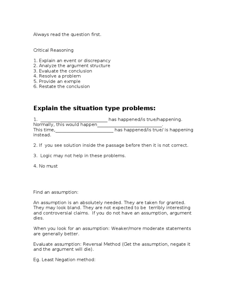 Mastering Critical Reasoning Skills | PDF