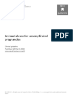 Antenatal Care For Uncomplicated Pregnancies
