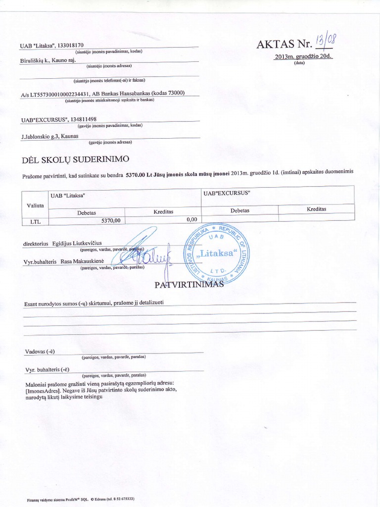 Suderinimo Aktas | PDF