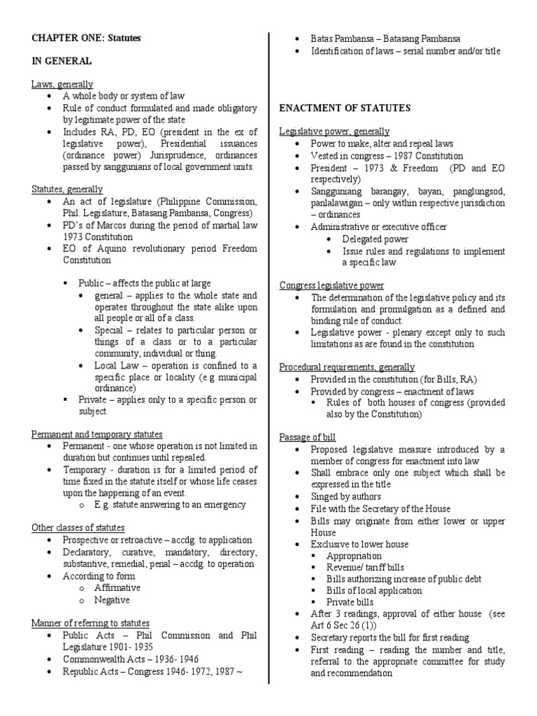 Agpalo Notes 2003 Download Free PDF Statutory Interpretation Bill