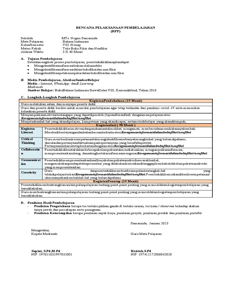 Teks Fiksi Dan Non Fiksi 9 | PDF