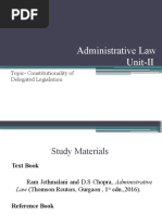 Administrative Law (Constitutionality of Delegated Legsilation