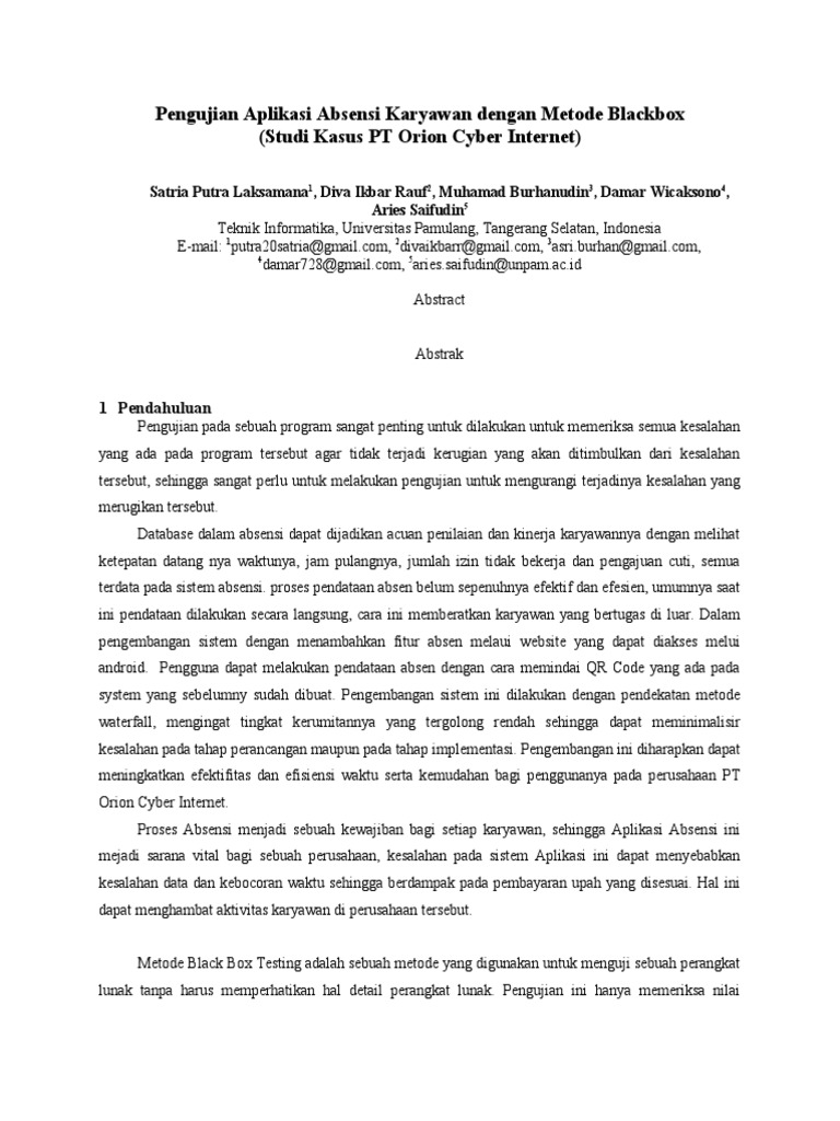 Pengujian Aplikasi Dengan Metode Blackbox Testing Boundary Value Analysis