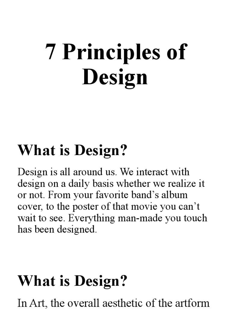 7 Principles of Design | PDF