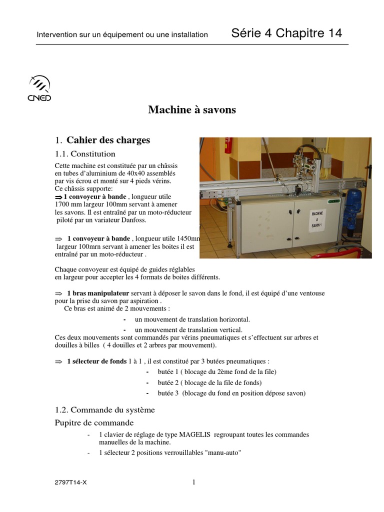 Machine à Savons : Fonctionnement et Commande | PDF | Interrupteur ...
