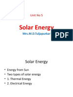 Unit 5 Solar Energy