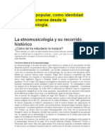 La Etnomusicología y Su Recorrido Histórico