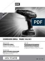 Parkside Pabs 14.4 A1 Betriebsanleitung Operation Manual Model 