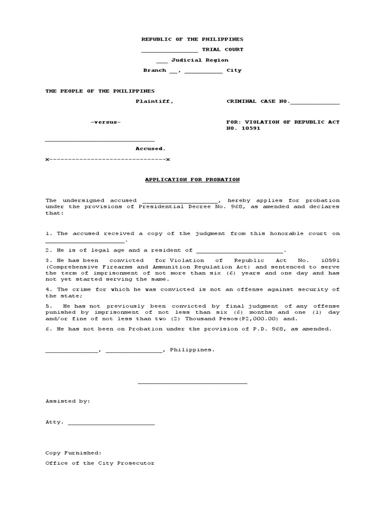 application-for-probation-for-violation-of-republic-act-no-10591-pdf