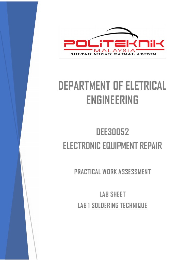 LabSheet 1 - Soldering Technique | PDF | Soldering | Solder