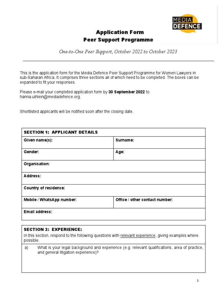 Peer Support Application for Women Lawyers | PDF