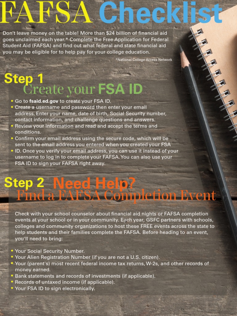 FafsaChecklist Digital PDF