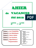 Cahier de Vacances Vers 2nde