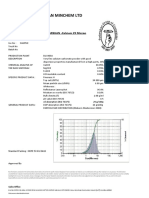 Calcium Carbonate Certificate of Analysis