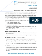 Metal Seated Valves Allowable Leakage Rate - TB