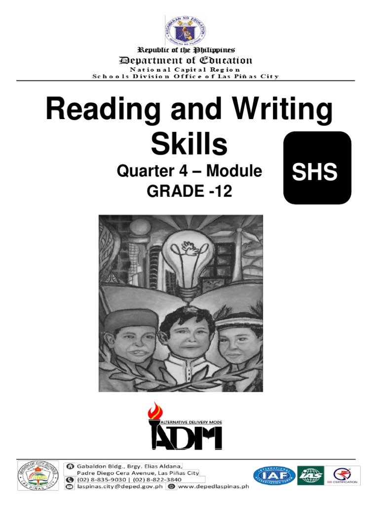 Q4 ADM 1G12READINGANDWRITINGSKILL PDF PDF Intertextuality