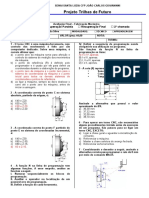 Avaliação Final - Fabricação Mecânica