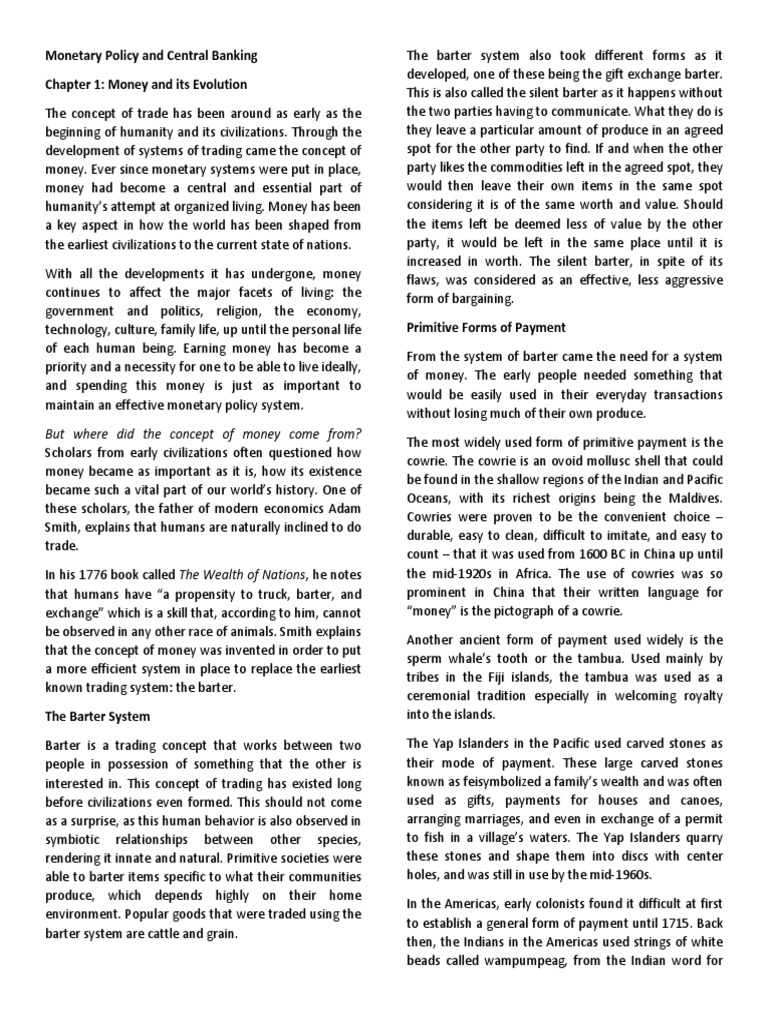 Monetary Policy and Central Banking | PDF | Money | Currency