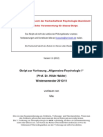 Skript Allg. Psychologie