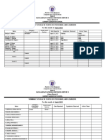 Pes Summary of Health Status of Personnel and Learners