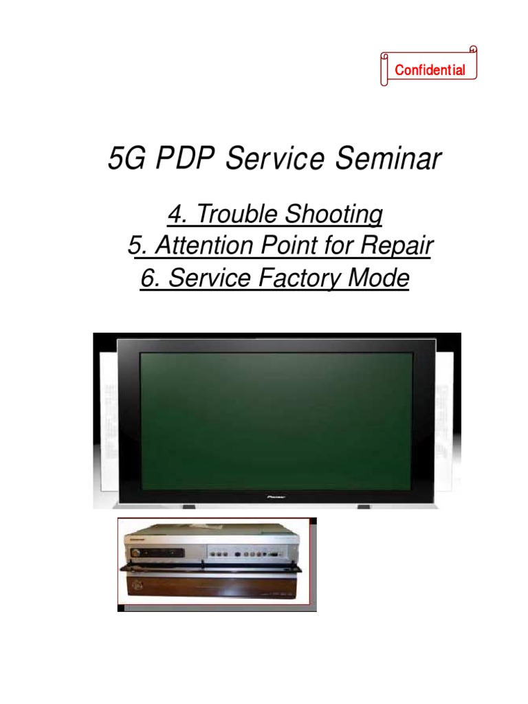 Pioneer 5g Pdp Plasma Tv Training Manual [ET] | Electrical Connector