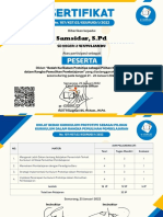 Samsidar, S.PD - SD NEGERI 2 WATULIANDU - Sertifikat Diklat Kurikulum Prototipe 32JP