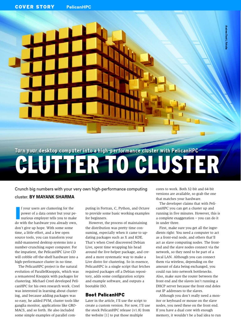 Transform Desktop to PelicanHPC Cluster | PDF | Message Passing ...