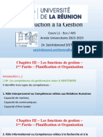 03 - Chapitre III - Les Fonctions de Gestion - Planification Et Organisation (Etudiants)