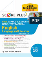 CBSE Score Plus Q B English Lang & Lit Class 10 Term II-GBP Low Size