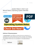 Best Operating System Notes in 2022 - Last Minute Notes - Operating System Overview - Techno-RJ