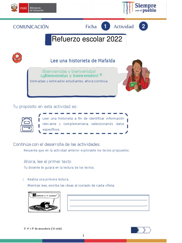 Ficha 1 Act 2 Vii Comunicacion | PDF