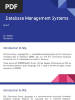 321DBMS Unit 2 PPT (SQL)