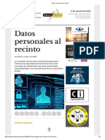 Datos Personales Al Recinto