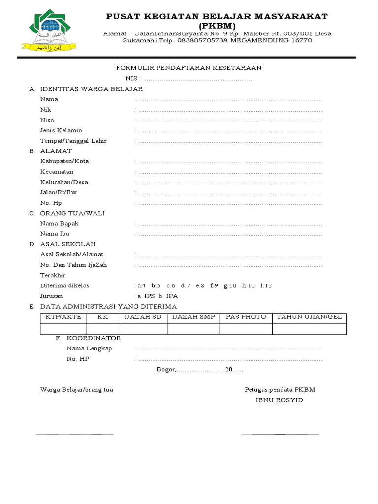 FORMULIR PDF